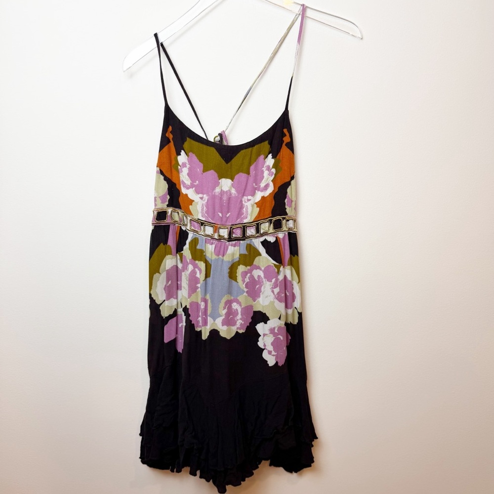 Free People | Sweet Lucy Slip Dress in Coal Combo - Picture 4 of 10